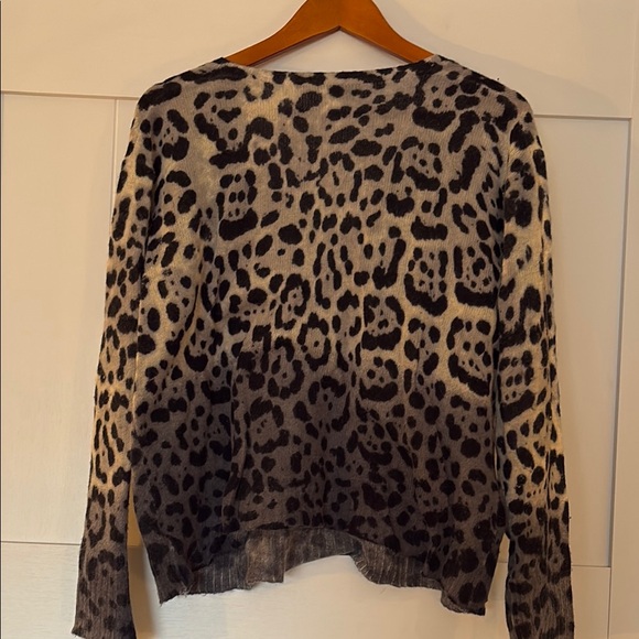 Cashmere Leopard Print Sweater - Picture 3 of 3